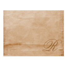 Monogrammed-solbränna Vykort