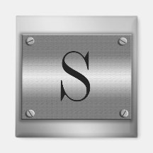 Monogrammetallramen med skruvar magneten magneter för kylskåp