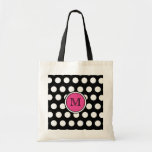 Monogrampolka dotstotot hänger lös tygkasse