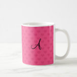 Monogramrosahjärtor Kaffe Kopp