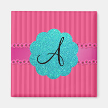 Monogramrosan görar randig blommor kylskåps magneter