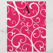 Monogramrosan virvlar runt flygblad designs