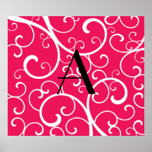 Monogramrosan virvlar runt posters