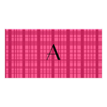 Monogramrosapläd Anpassingsbara Fotokort