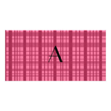 Monogramrosapläd Skräddarsydda Fotokort