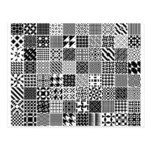Monokrom geometrisk mönstervykort