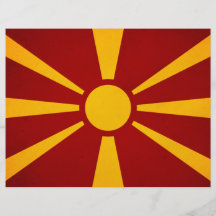 Monokrom Makedonien flagga Flygblad Designs