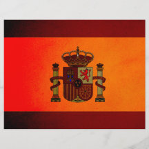 Monokrom Spanien flagga Flyg Blad