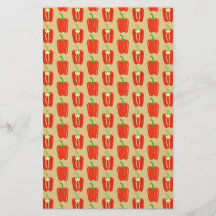 Mönster av röda Peppers. Flygblad Designs