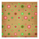 MÖNSTER FÖR _496_CIRCLES-PAPER POLKADOT PINKS GRÖN KONSTFOTO