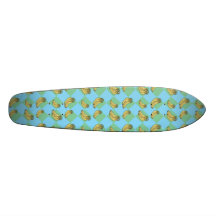 Mönster för blåttargylebanan skate deck
