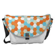 Mönster för fiskbunkehonungskaka rickshaw messenger bags