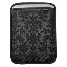 mönster för grått för fauxsnöresvart damastast sleeve för iPads