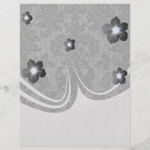 mönster för grått för fauxsnöresvart damastast custom flyer