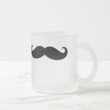 Mönster för hår för rolig ansikteMoustachemustasch Kaffe Mugg