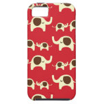 Mönster för natur för lycka tillelefanter körsbärs iPhone 5 Case-Mate skydd