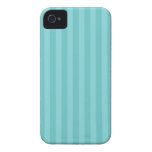 Mönster för rand för blått för Aqua tiffany randar iPhone 4 Case-Mate Skydd