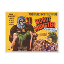 MONSTER för ROBOT 3D Vykort
