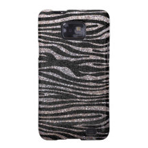 Mönster för silversebrarand (fauxglitter som bling galaxy s2 skydd