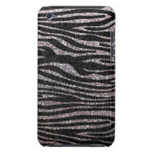 Mönster för silversebrarand (fauxglitter som bling barely there iPod covers