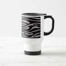 Mönster för silversebrarand (fauxglitter som bling kaffe mugg