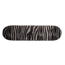 Mönster för silversebrarand (fauxglitter som bling skate board deck