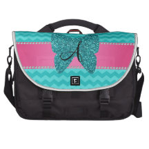 Mönster för sparrar för Monogramturkosfjäril Computer Bag