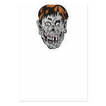 Monster för Zombieskalleansikte Visitkort