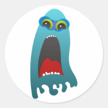 Monster Runde Aufkleber