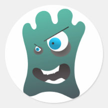 Monster Runde Aufkleber