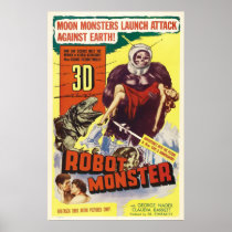 MONSTERAFFISCH för ROBOT 3D