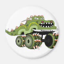 Monstersaurus lastbil magnet för kylskåp