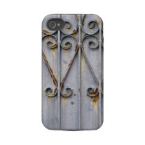 Mönstrad tappningsteampunk belägger med metall fal iphone 4 tough fodraler