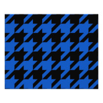 Mönstrade blått och svart Houndstooth Foton