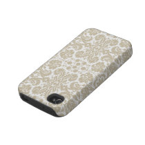 Mönstrar den franska blom- konstnouveauen för tapp iphone 4 tough cover