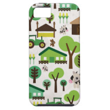 Mönstrar djura ungar för gullig retro lantgård fod iPhone 5 cover