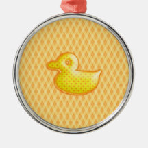 Mönstrat Rubber Ducky för trendig Julgranskula