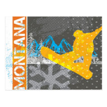 Montana Snowboardingvykort
