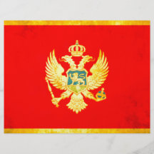 Montenegrin flagga för färgrik kontrast custom flyer