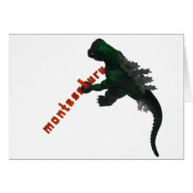 Montessaurus stavar hans namn noterar kortet
