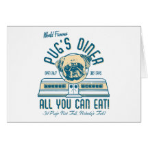 Mops middag Notecards (lisma), Kort