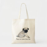 Mopsvalptotot hänger lös tote bags