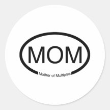 Mor av mångar runda klistermärken