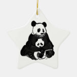 Mor- och babyPandaprydnad Juldekoration
