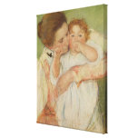 Mor och barn, 1897 sträckta canvas tryck