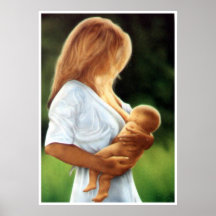 Mor och barn print