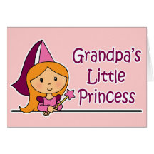 Morfar lite Princess Hälsningskort