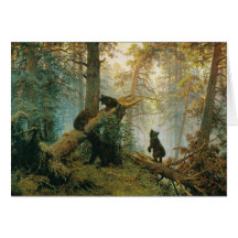 Morgon i en grässkog av Ivan Shishkin Kort