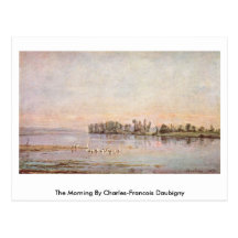 Morgonen av Charles-Francois Daubigny Vykort