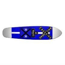 Mörk - blått och svarten undertecknar anpassad skate board
